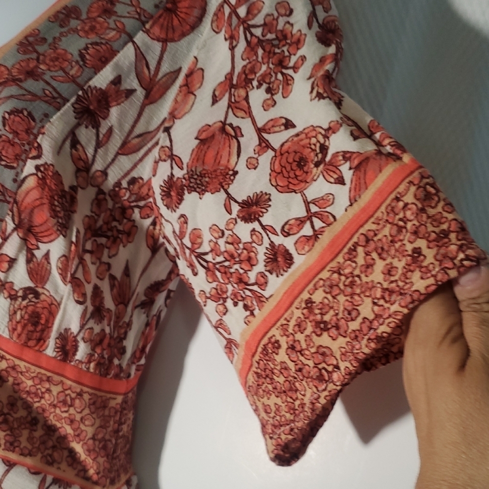 Illa Illa Floral Dress Floral V-Neck Maxi Dress Size S - Picture 5 of 13